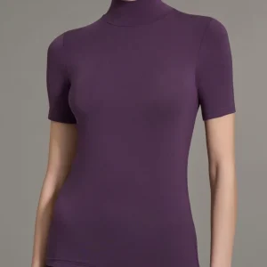 Maglietta collo alto in Eco Viscosa - Plum Perfect