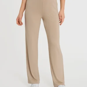 Pantalone ampio in jersey di viscosa crêpe - Irish Cream