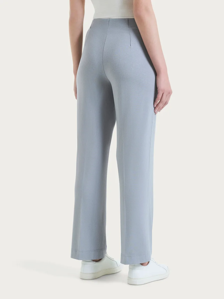 Pantalone ampio in jersey di viscosa crêpe - Ultimate Gray - immagine 3