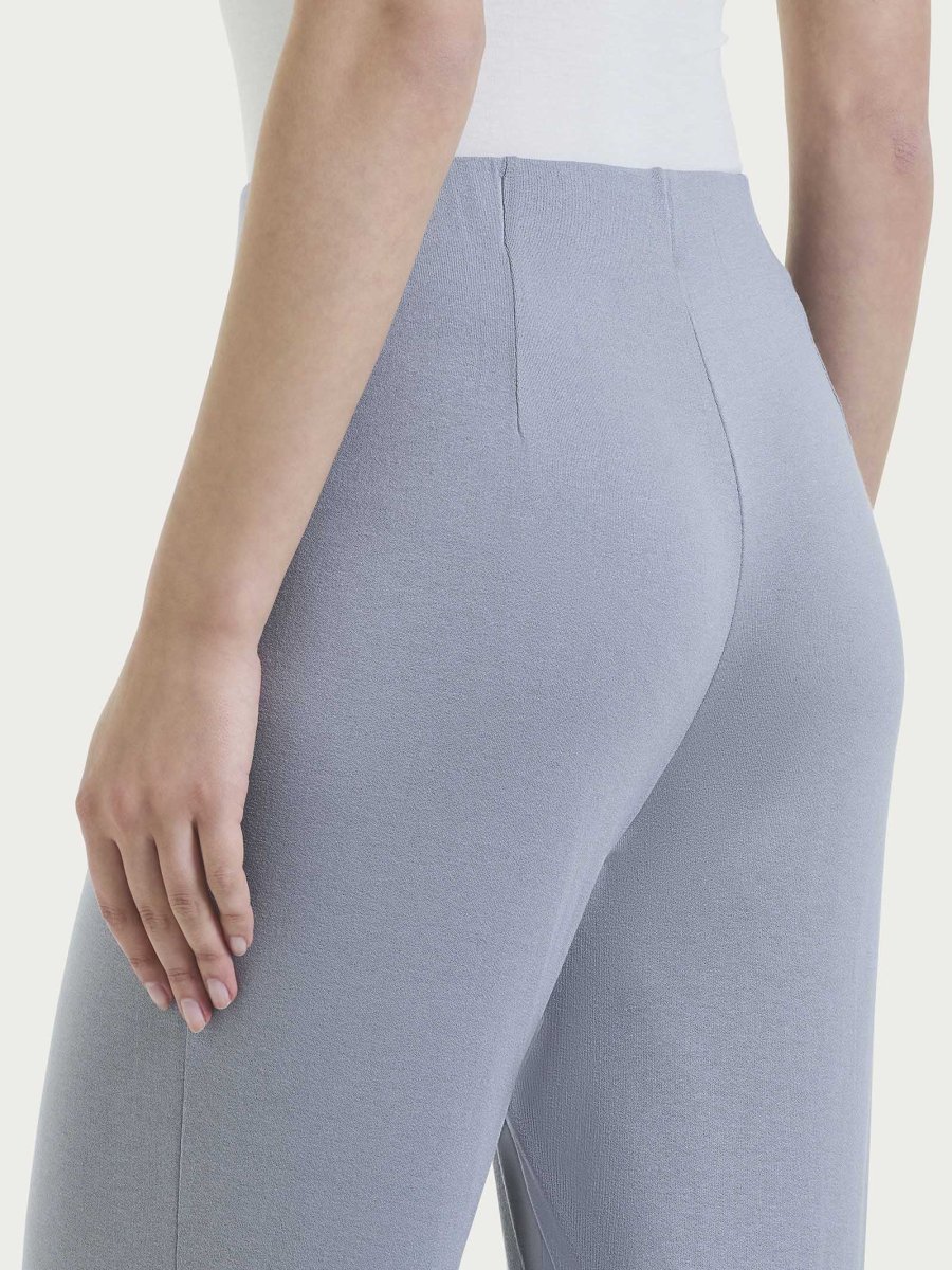 Pantalone ampio in jersey di viscosa crêpe - Ultimate Gray - immagine 4