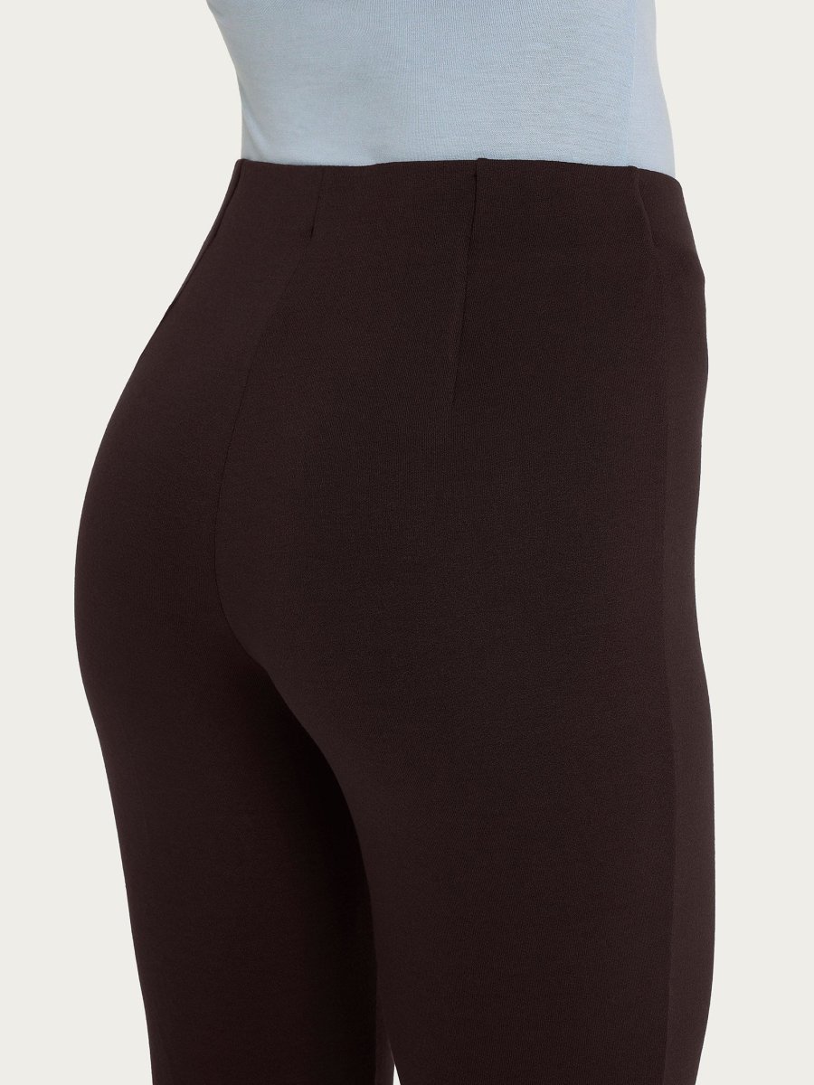Pantalone capri con spacchetti in jersey di viscosa crêpe - Chocolate Torte - immagine 4