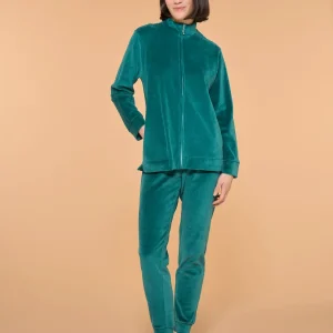 Tuta in ciniglia di misto cotone - Trekking Green