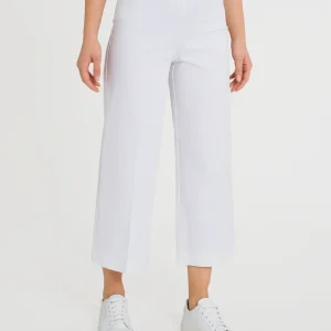 Pantalone ampio alla caviglia in Satin Power - Bianco
