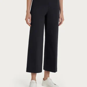Pantalone ampio alla caviglia in Satin Power - Nero