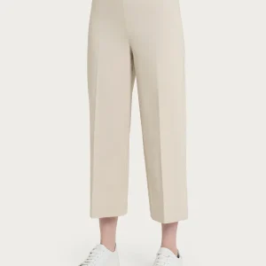 Pantalone ampio alla caviglia in Satin Power - Champignon