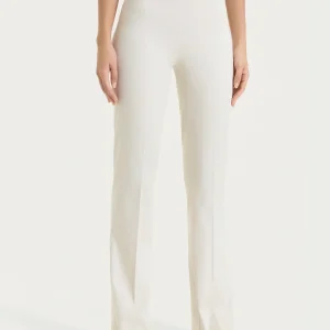 Pantalone flare con spacchetti in Satin Power - Champignon