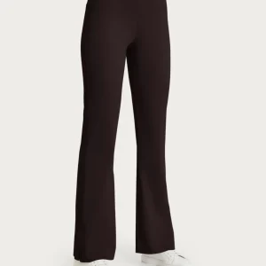 Pantalone flare con spacchetti in Satin Power - Chocolate Torte