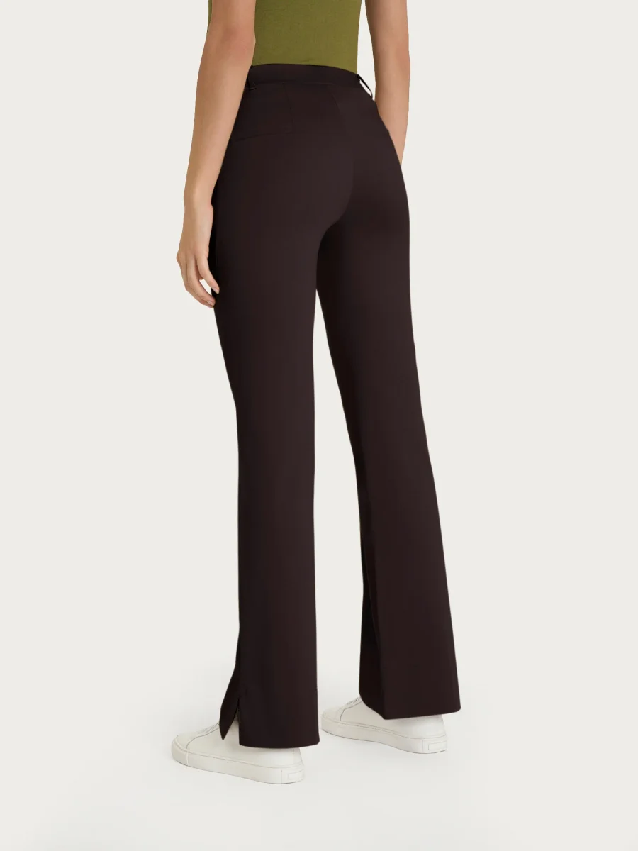 Pantalone flare con spacchetti in Satin Power - Chocolate Torte - immagine 3