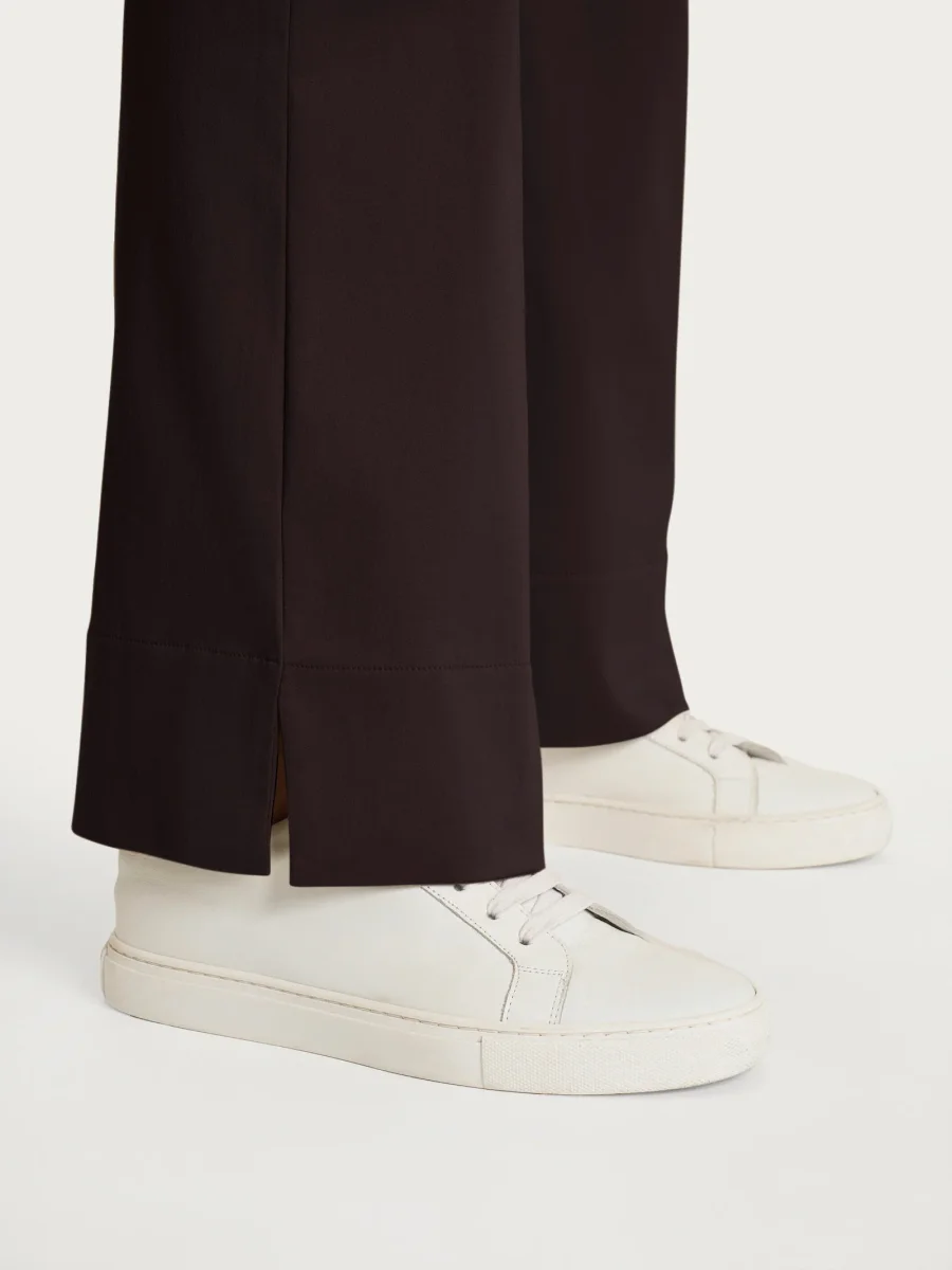 Pantalone flare con spacchetti in Satin Power - Chocolate Torte - immagine 4