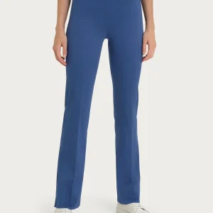 Pantalone flare con spacchetti in Satin Power - Oceana