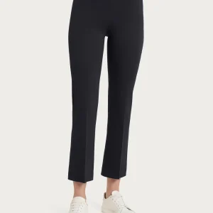 Pantalone flare alla caviglia in Satin Power - Nero