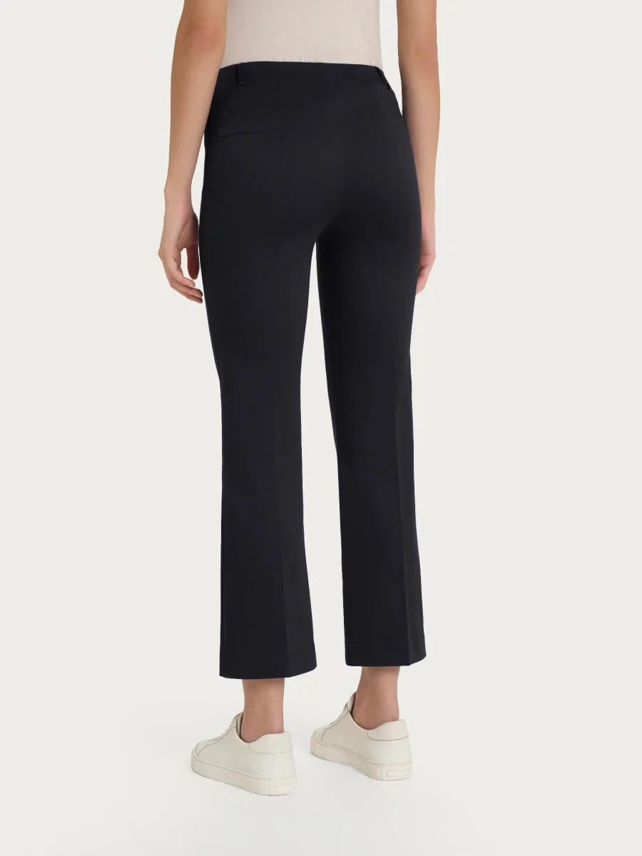 Pantalone flare alla caviglia in Satin Power - Nero - immagine 3