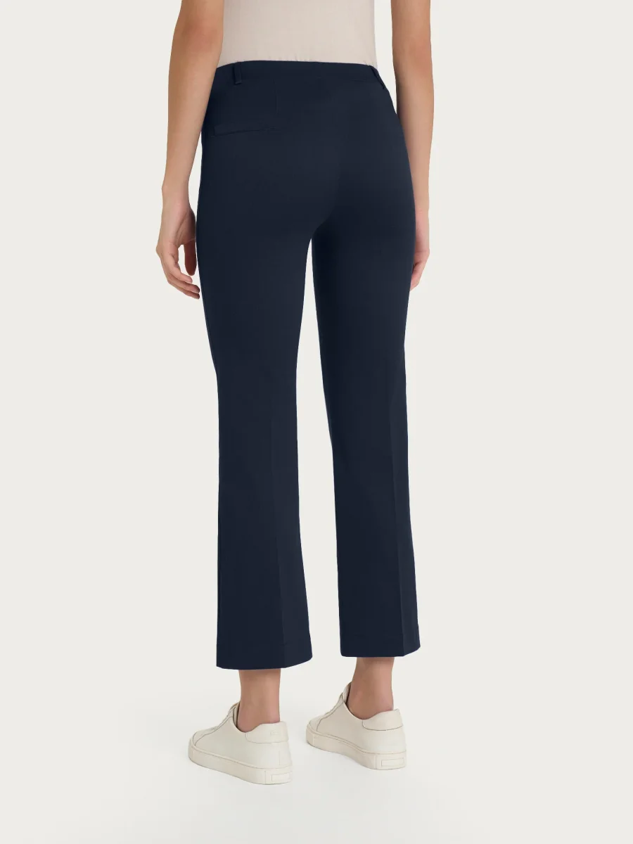 Pantalone flare alla caviglia in Satin Power - Bleu - immagine 3