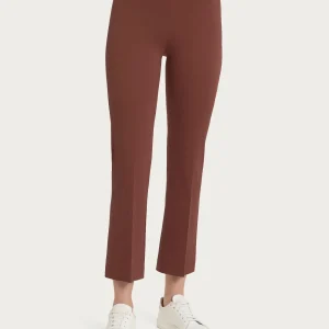 Pantalone flare alla caviglia in Satin Power - Cappuccino