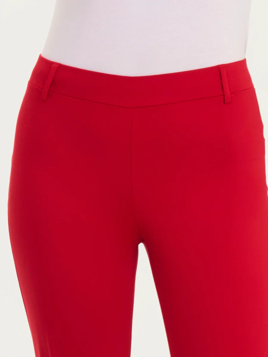 Pantalone flare alla caviglia in Satin Power - Salsa - immagine 4