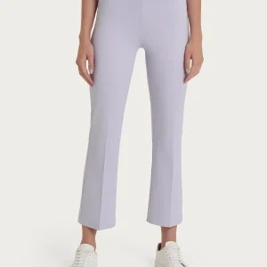 Pantalone flare alla caviglia in Satin Power - Thistle