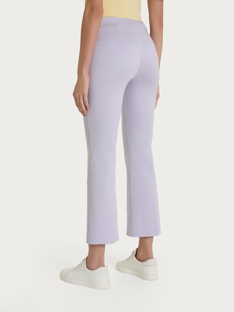Pantalone flare alla caviglia in Satin Power - Thistle - immagine 3