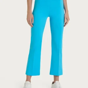 Pantalone flare alla caviglia in Satin Power - Aquarius