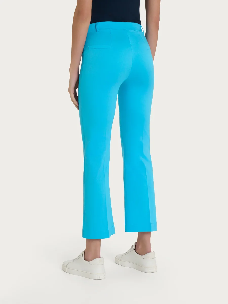 Pantalone flare alla caviglia in Satin Power - Aquarius - immagine 3