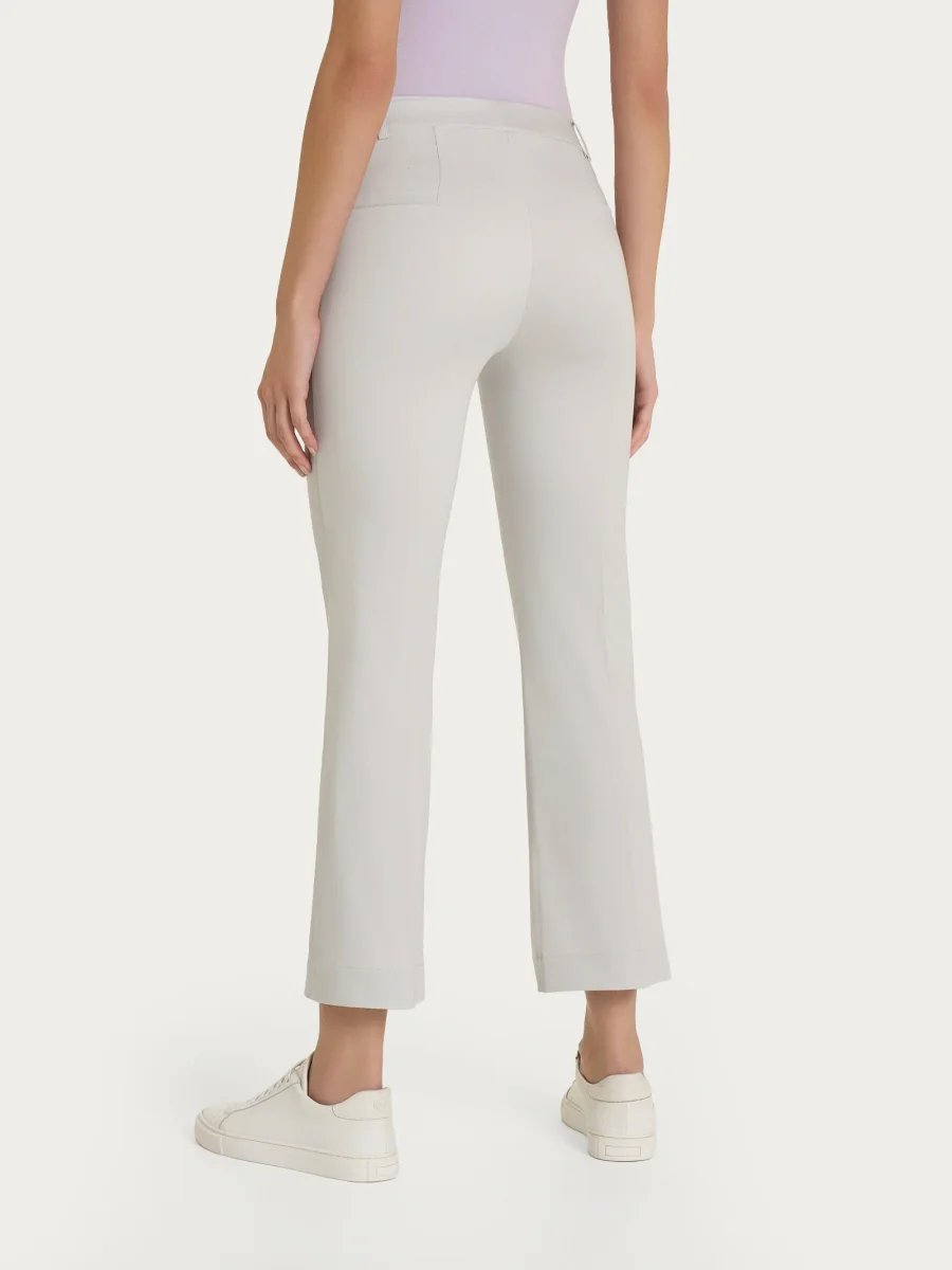 Pantalone flare alla caviglia in Satin Power - Dawn Blue - immagine 3