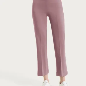 Pantalone flare alla caviglia in Satin Power - Twilight Mauve