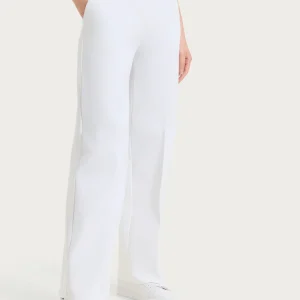 Pantalone ampio con tasche in Compact Light - Bianco