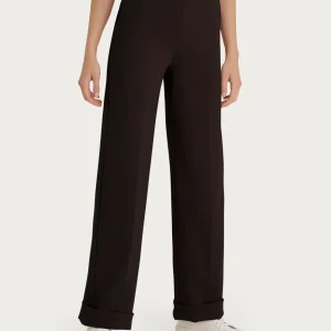 Pantalone ampio con tasche in Compact Light - Chocolate Torte