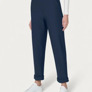Pantalone a carota con tasche in Compact Light  - Bleu