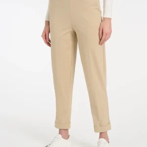 Pantalone a carota con tasche in Compact Light  - Irish Cream