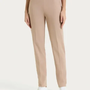 Pantalone a carota con tasche in Compact Light - Warm Taupe