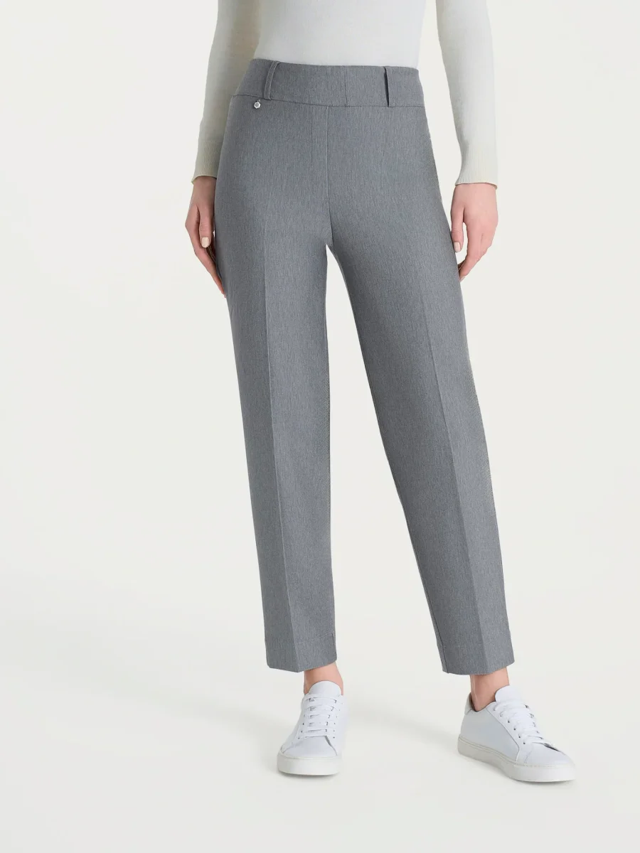 Pantalone a carota in Compact - Grigio Mel.