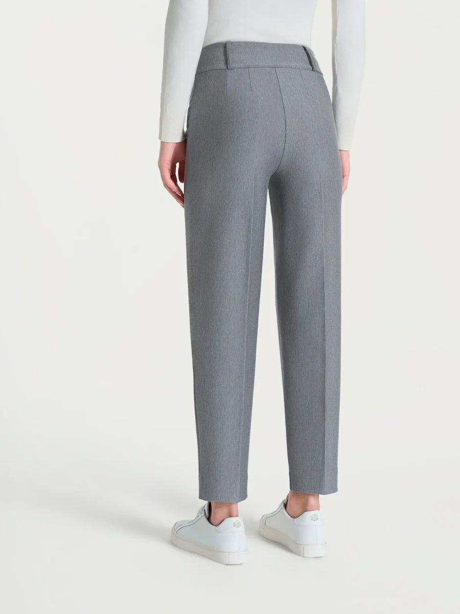 Pantalone a carota in Compact - Grigio Mel. - immagine 3