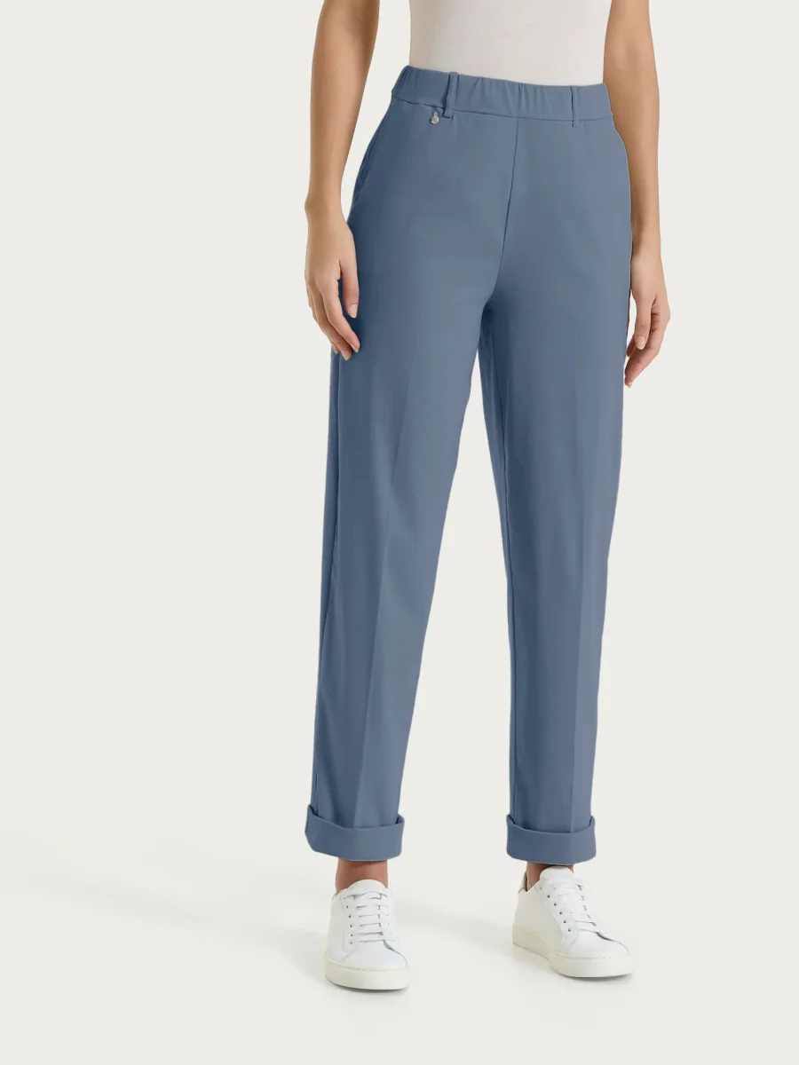 Pantalone a carota con tasche in Super Fresh - Turbulence - immagine 7