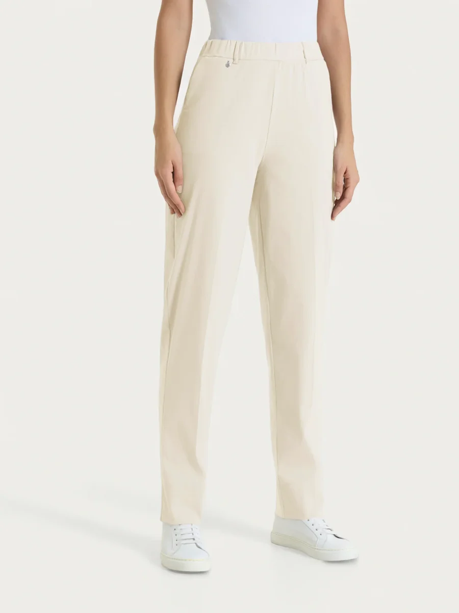 Pantalone a carota con tasche in Super Fresh - Whitecap Gray