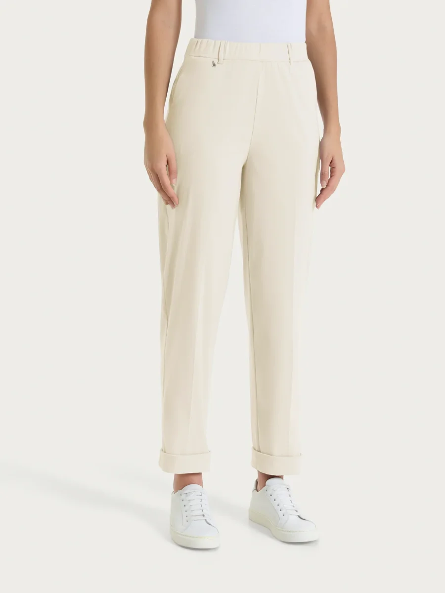 Pantalone a carota con tasche in Super Fresh - Whitecap Gray - immagine 3