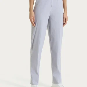 Pantalone a carota con tasche in Super Fresh - Silver Sconce