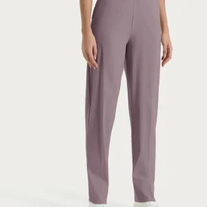 Pantalone a carota con tasche in Super Fresh - Plum Truffle