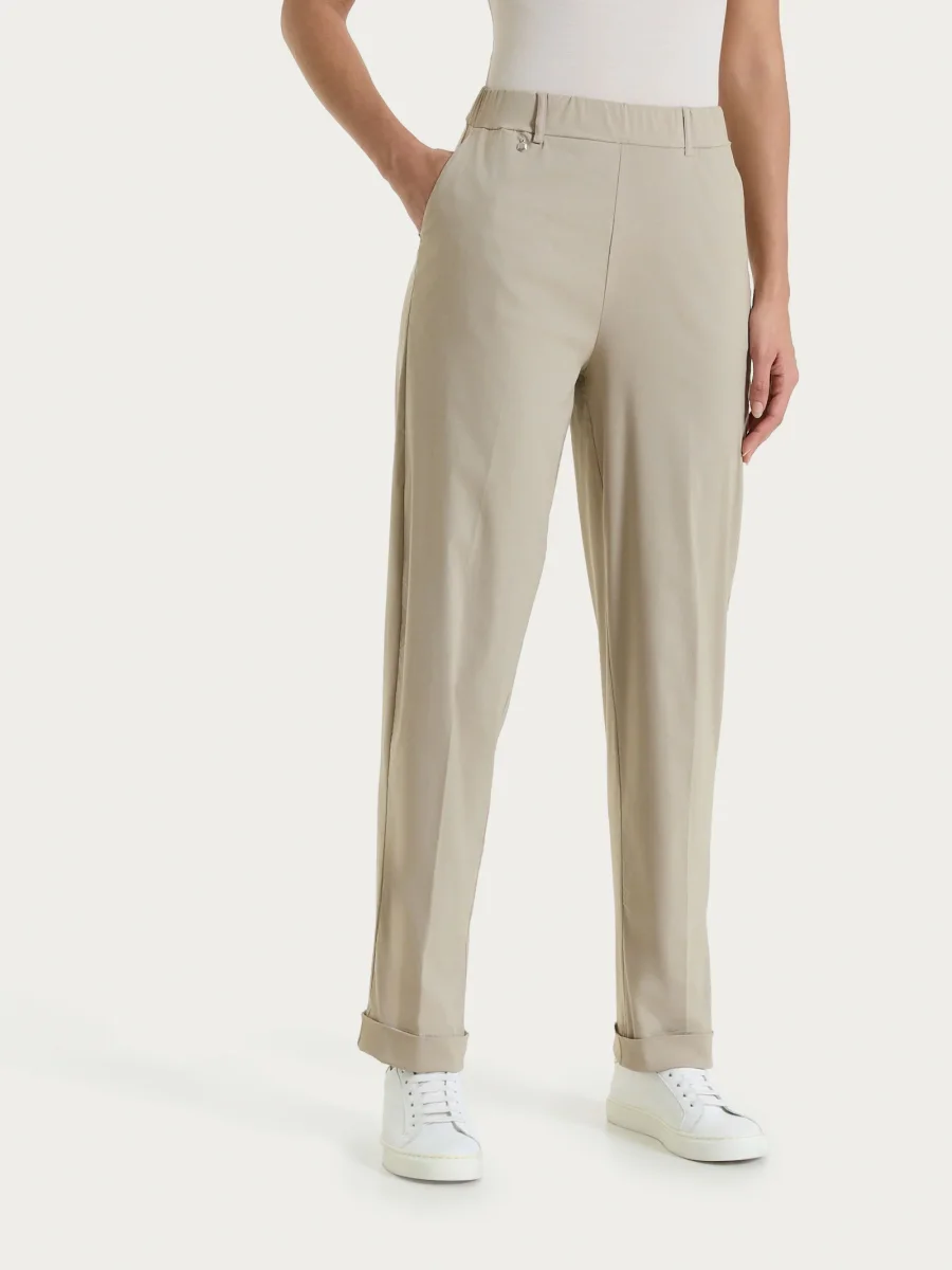 Pantalone a carota con tasche in Super Fresh - Crockery - immagine 3