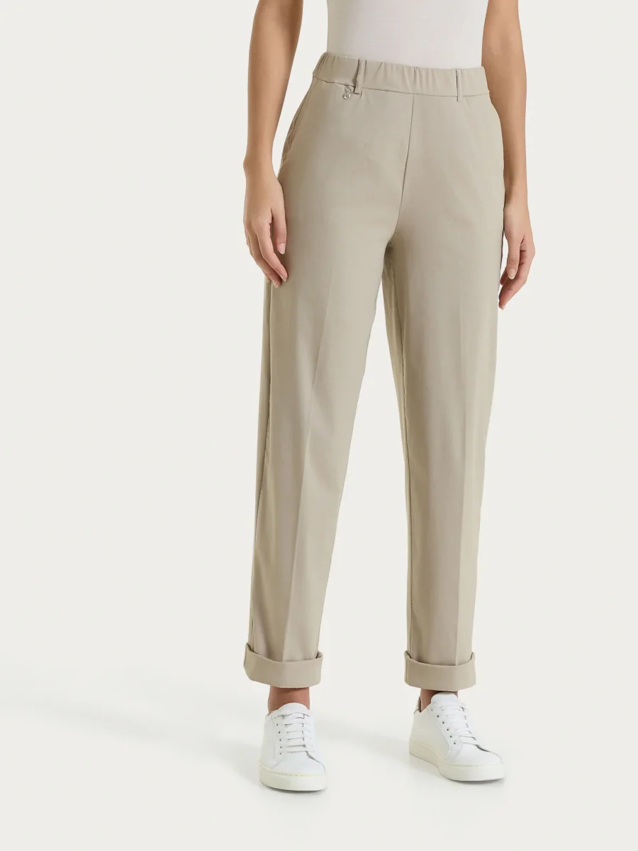 Pantalone a carota con tasche in Super Fresh - Crockery - immagine 4