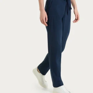 Pantalone jogger con tasche in Super Fresh - Bleu