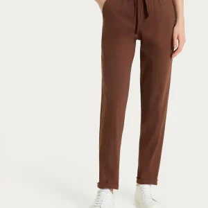 Pantalone jogger con tasche in Super Fresh - Cappuccino