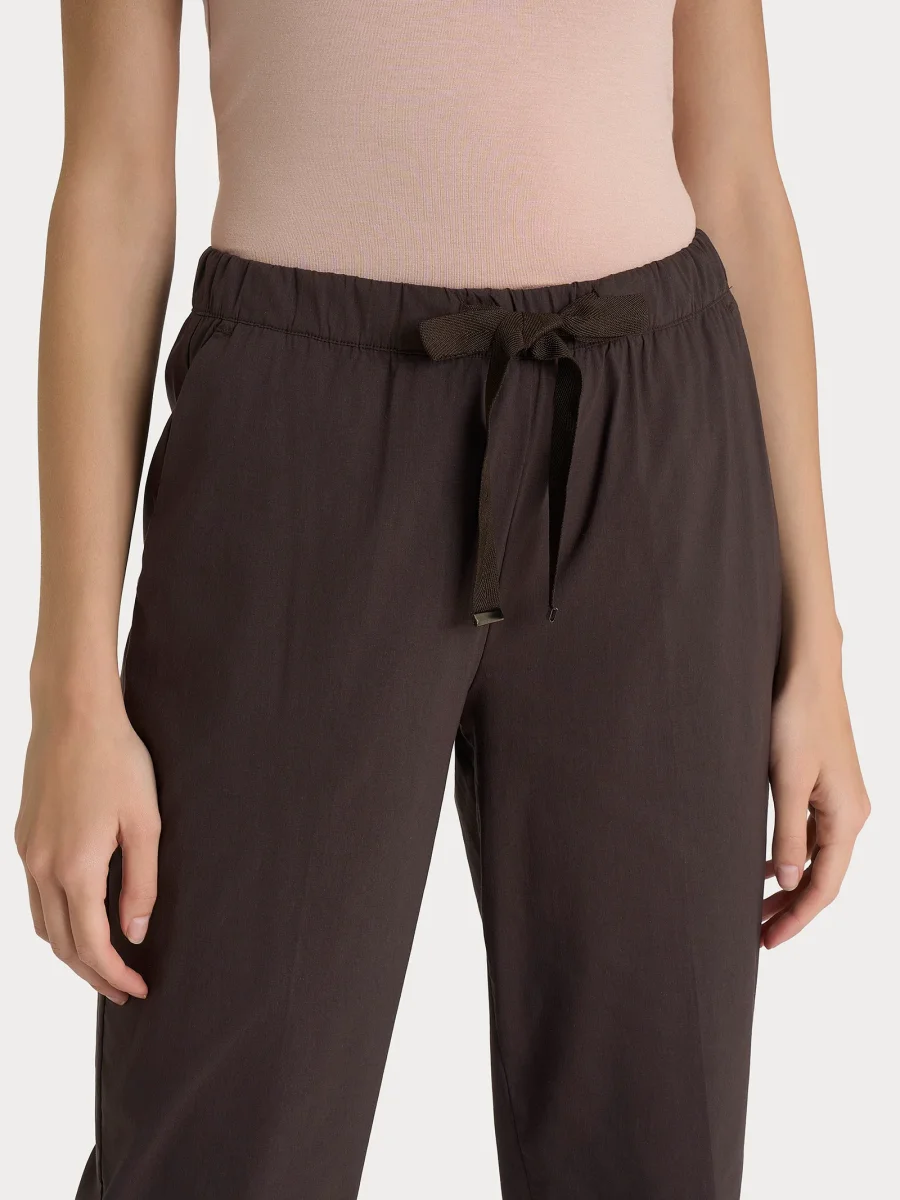 Pantalone jogger con tasche in Super Fresh - Chocolate Torte - immagine 4