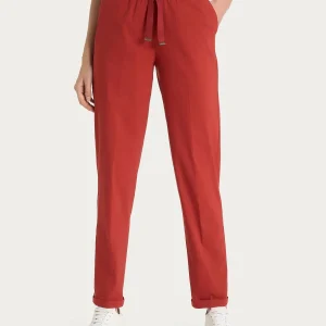 Pantalone jogger con tasche in Super Fresh - Red Ochre