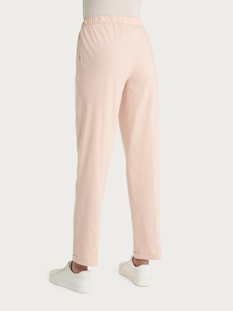 Pantalone jogger con tasche in Super Fresh - Cameo Rose - immagine 3