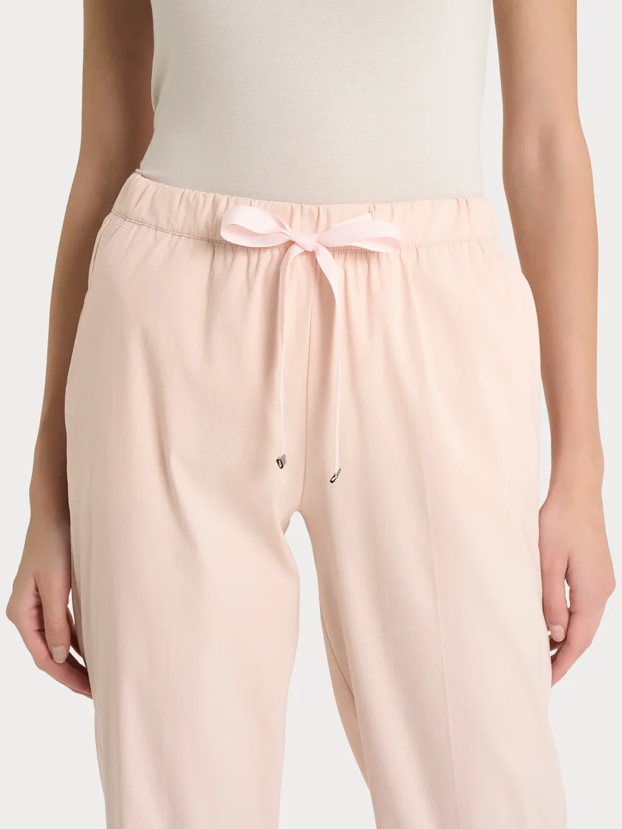 Pantalone jogger con tasche in Super Fresh - Cameo Rose - immagine 4
