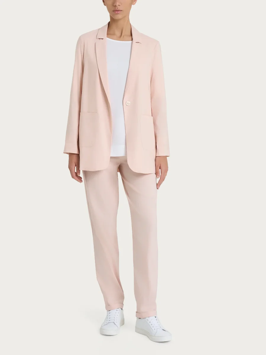 Pantalone jogger con tasche in Super Fresh - Cameo Rose - immagine 5