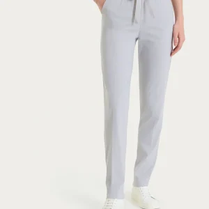 Pantalone jogger con tasche in Super Fresh - Silver Sconce
