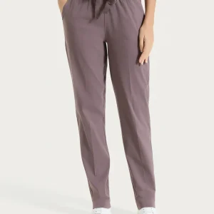 Pantalone jogger con tasche in Super Fresh - Plum Truffle