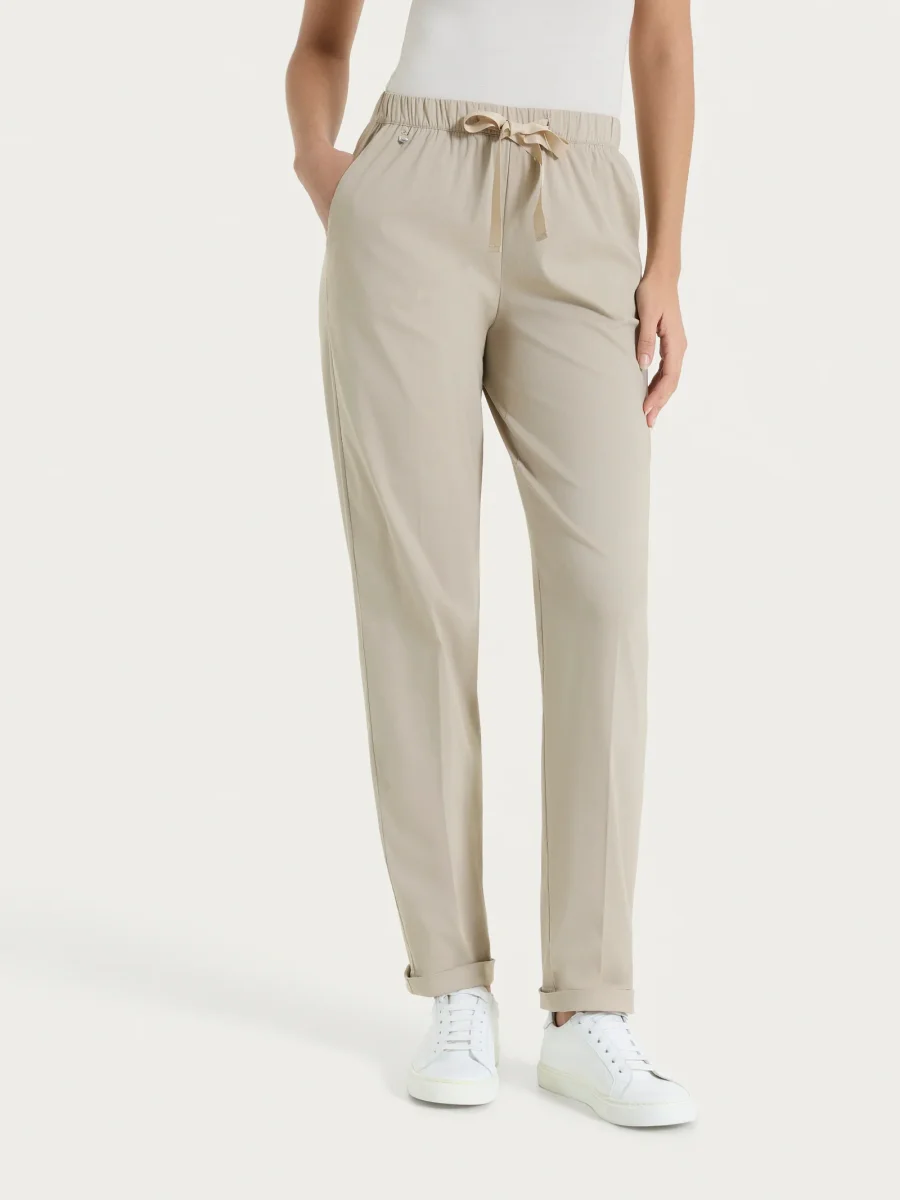 Pantalone jogger con tasche in Super Fresh - Crockery
