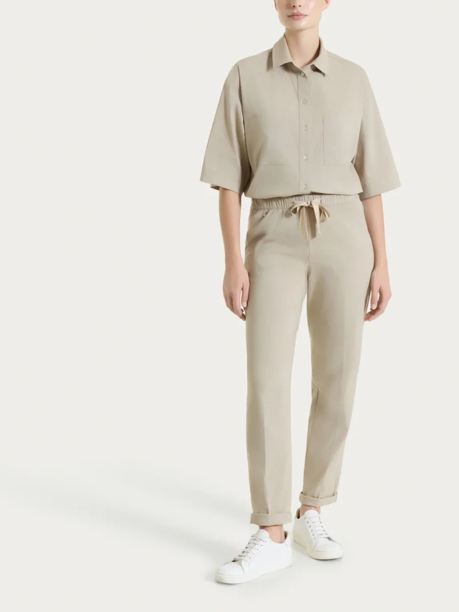 Pantalone jogger con tasche in Super Fresh - Crockery - immagine 8